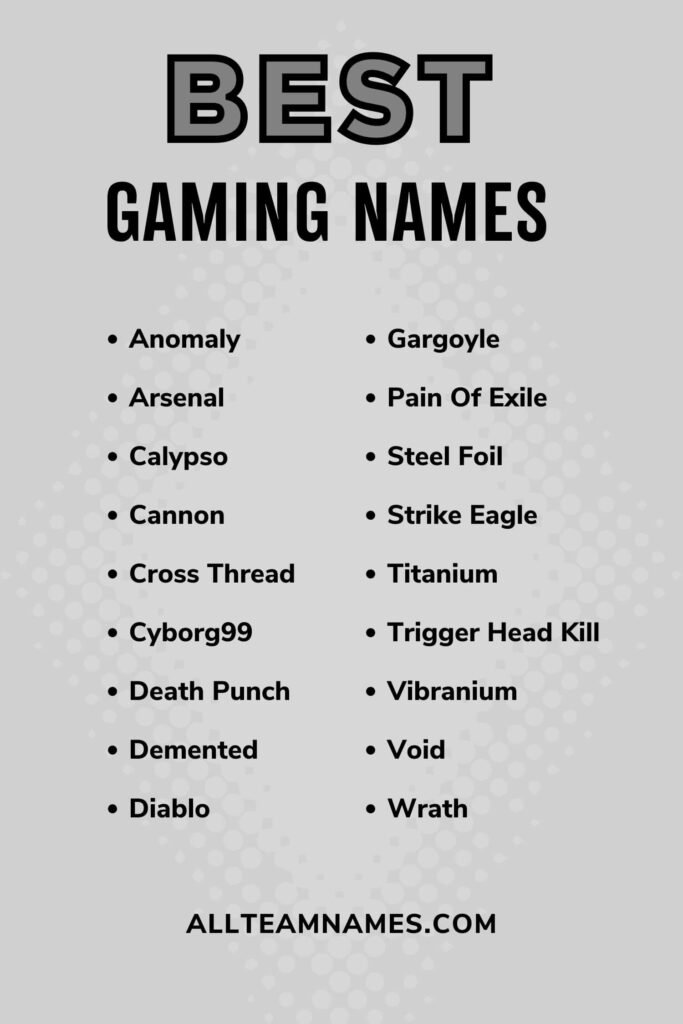 Game Names