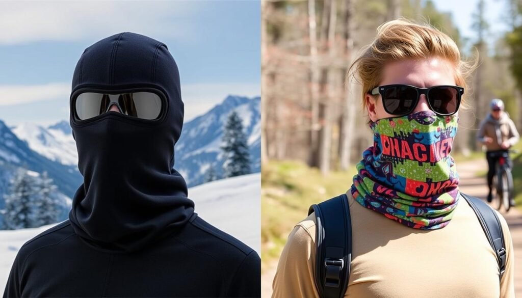 Balaclava mask vs neck gaiter