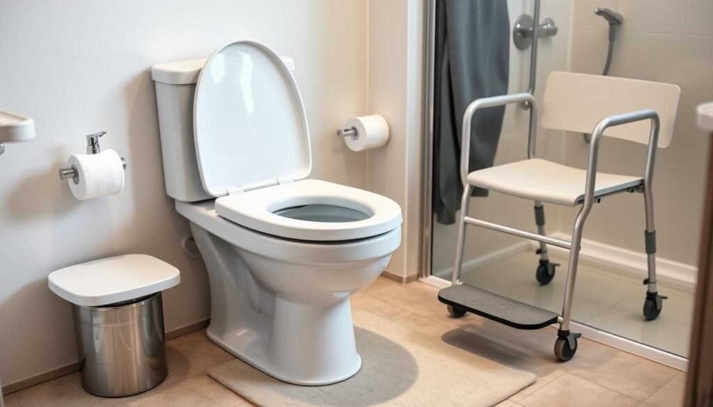 Raised toilet seat multifunctional