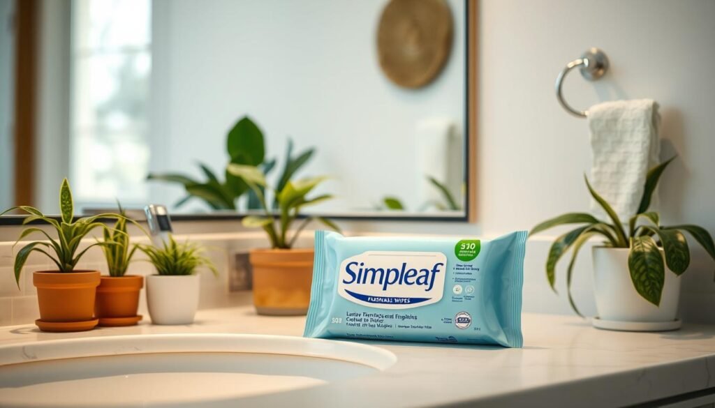 Simpleaf flushable wipes