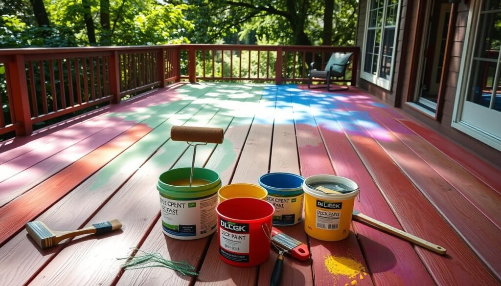 deck paint application