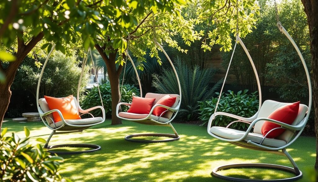 modern outdoor swing chairs