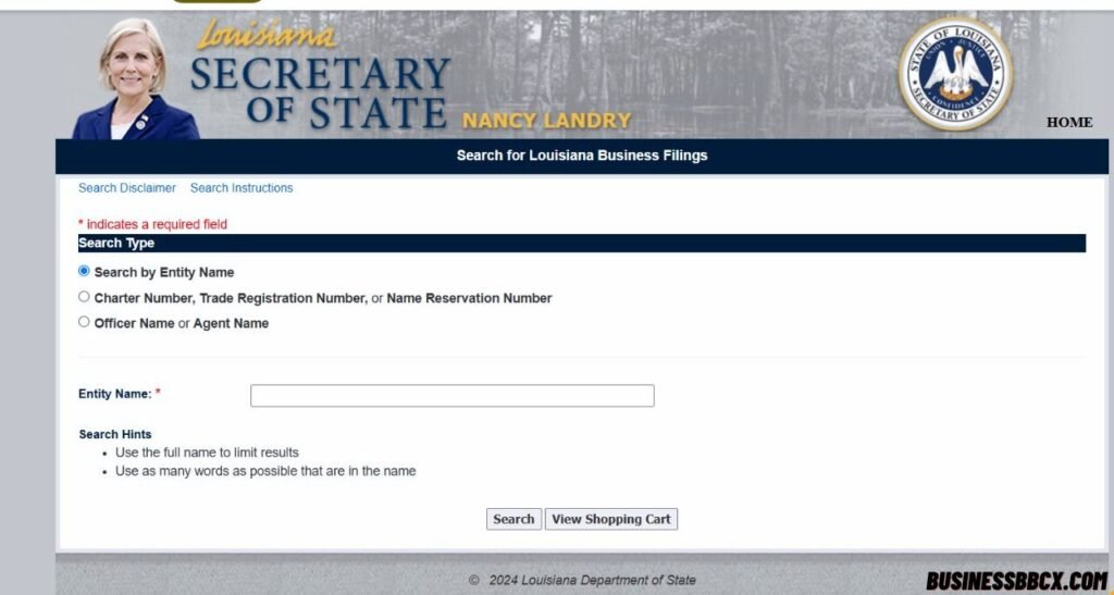 Louisiana Secretary of State Business Search