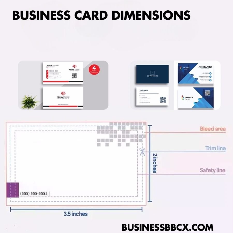 business card dimensions