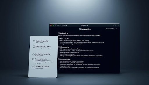Ledger Live security checklist before crypto transactions